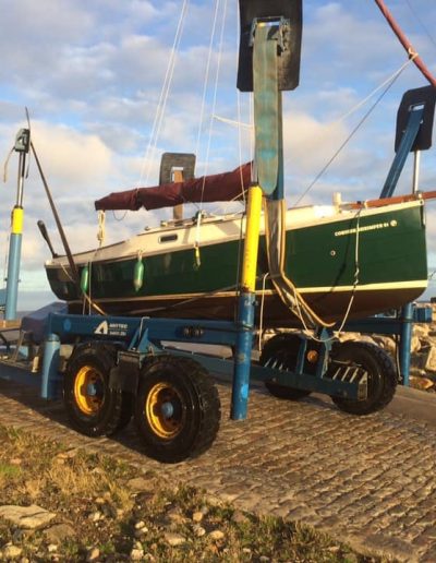 Lossiemouth Marina twenty five tonne semi-submersible sublift